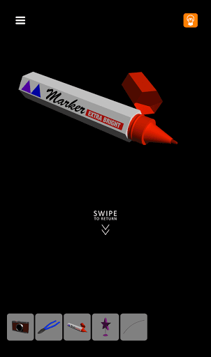 脱出ゲーム非常階段_3階_赤いマーカーのキャップを外す