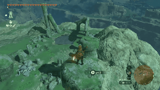 スイッチを押して洞窟の入口を開く