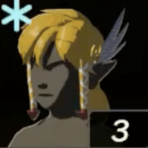 雪よけの羽飾り