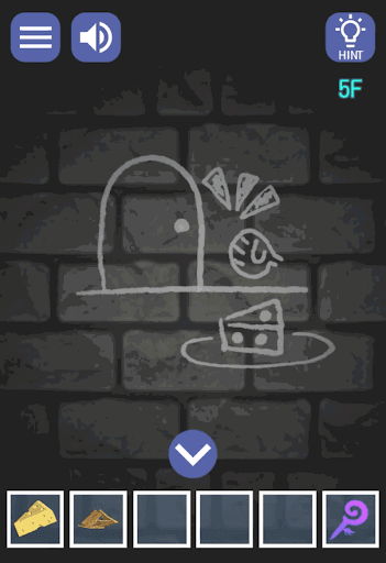 ドラゴンと魔法使いの住む塔_5階_壁に描かれているヒントを確認する