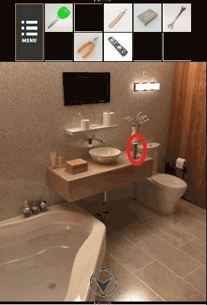 湖畔の別荘からの脱出_缶切り