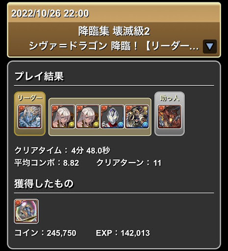 シヴァドラ降臨エルフリーデパーティ