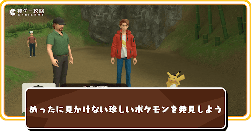 めったに見かけない珍しいポケモンを発見しよう