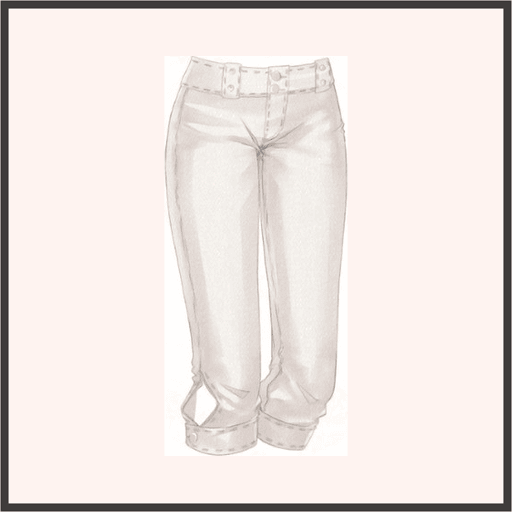 7分丈ベージュパンツ