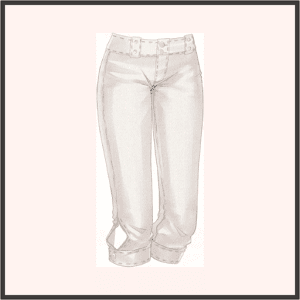 7分丈ベージュパンツ