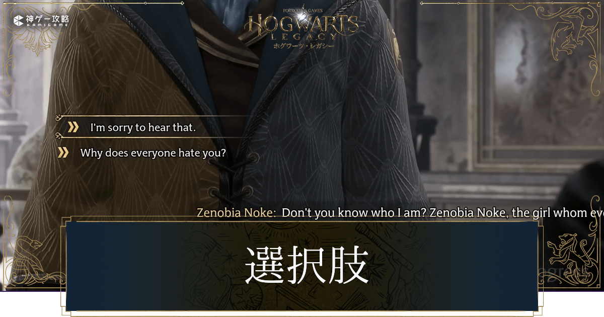 選択肢で変わる要素