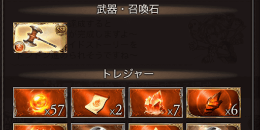 課題クリア報酬