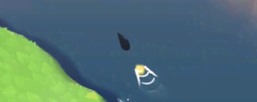 小サイズの魚影を狙う