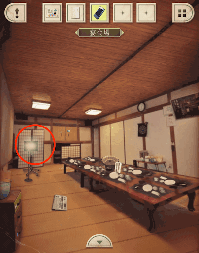 脱出ゲーム新館やすらぎの湯からの脱出_宴会場_カラオケの機械を拡大する