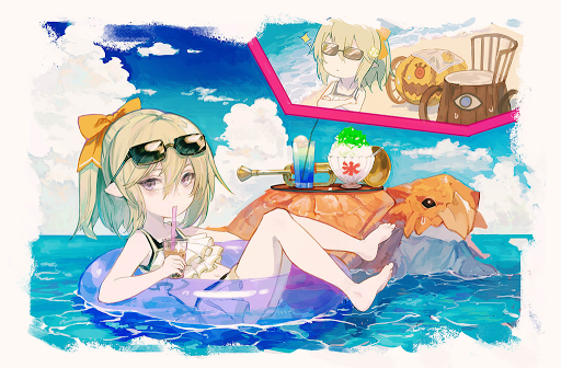 水着ミムルメモル_ツイッターイラスト