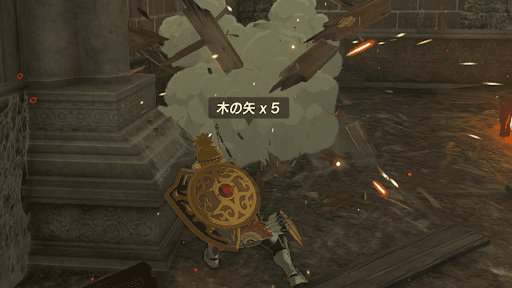 木箱から矢を回収できる