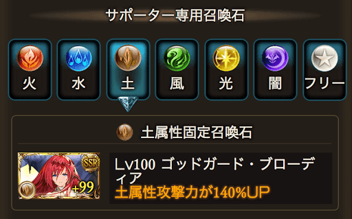 サポーター召喚石