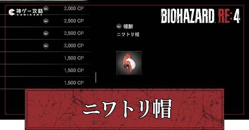 ニワトリ帽の入手方法