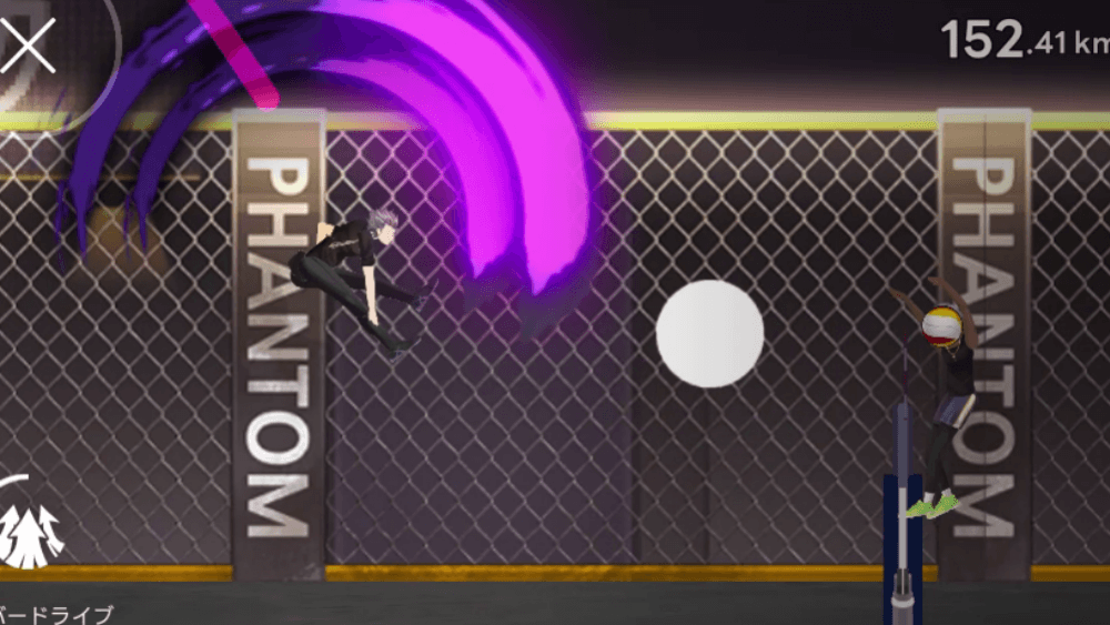 ブロックを貫通するスパイクを打つ