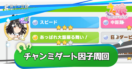 4月チャンミダートの因子周回おすすめキャラとサポカ編成