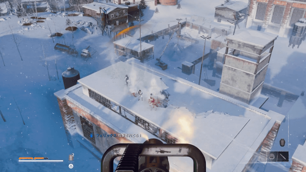 ヘリガンナーで敵を倒す