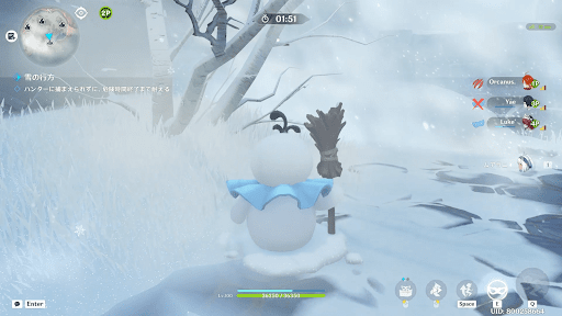 吹雪中に熱源を確認する