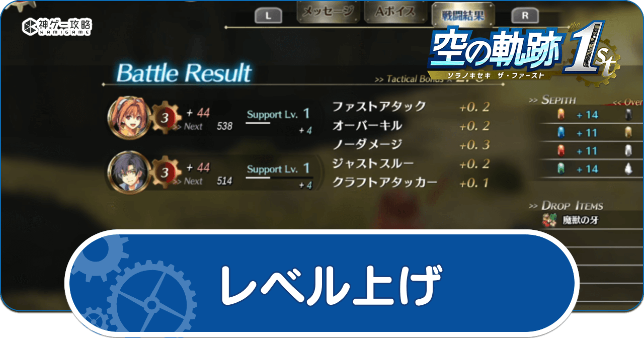 レベル上げのやり方