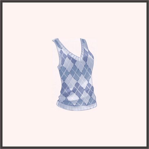 ニットベスト（青）