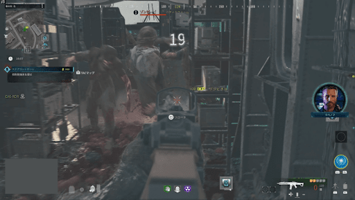 出現するゾンビを倒す