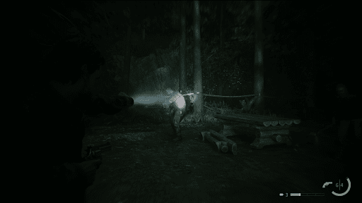 敵を倒しながら駐車場へ向かう