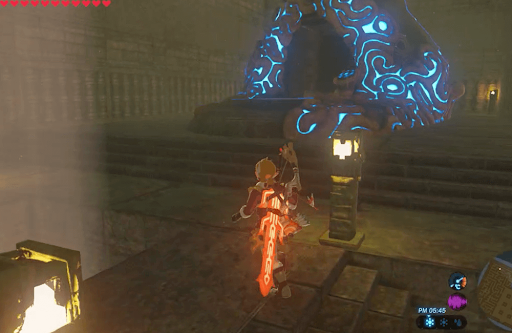 ゼルダBotW_階段を登りきったら右手に祠がある