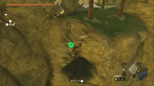 リトの村の横穴の外観