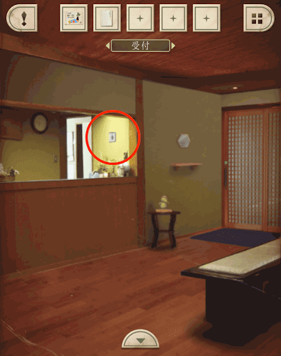 脱出ゲーム新館やすらぎの湯からの脱出_受付_カウンター内のカレンダーを拡大する