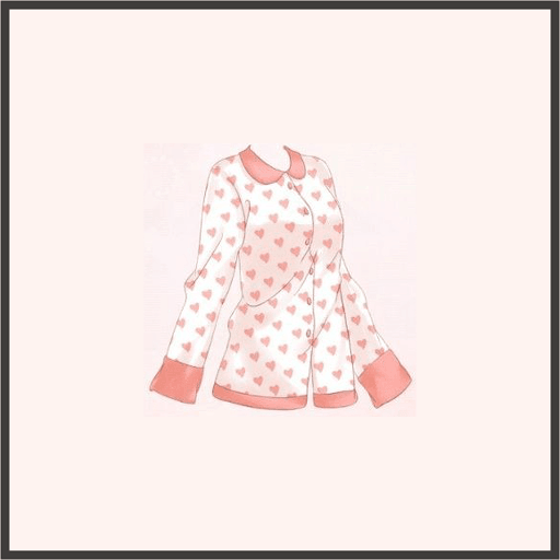 ハートのパジャマ-上