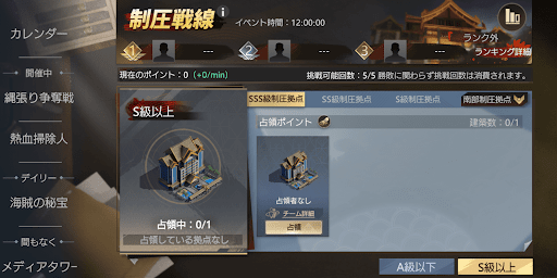 制圧拠点に挑戦しポイントを稼ぐイベント