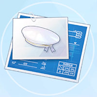 リボン付きベレー帽