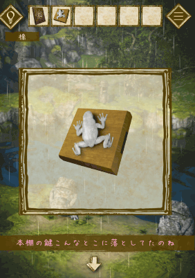 少女と雨の森_本棚の鍵