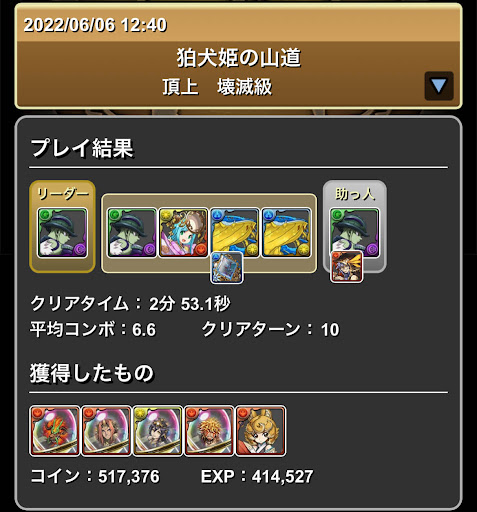 狛犬姫の山道-頂上-メルエムパーティ