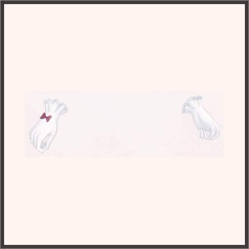 月のリボン手袋