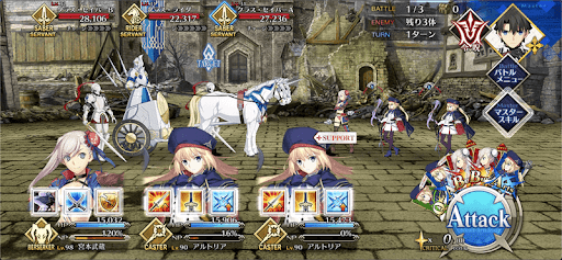 fgo-一夜要塞_バトル1