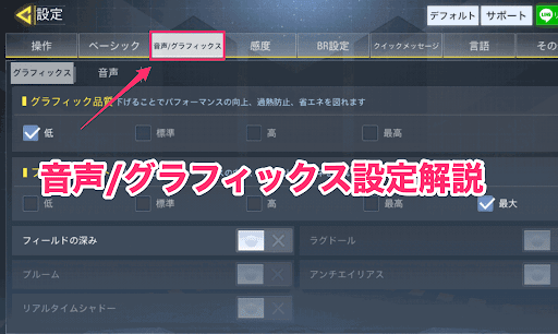 音声/グラフィックス