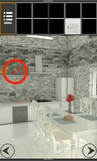 GarageHouse_キッチンに移動し左奥の棚を拡大する