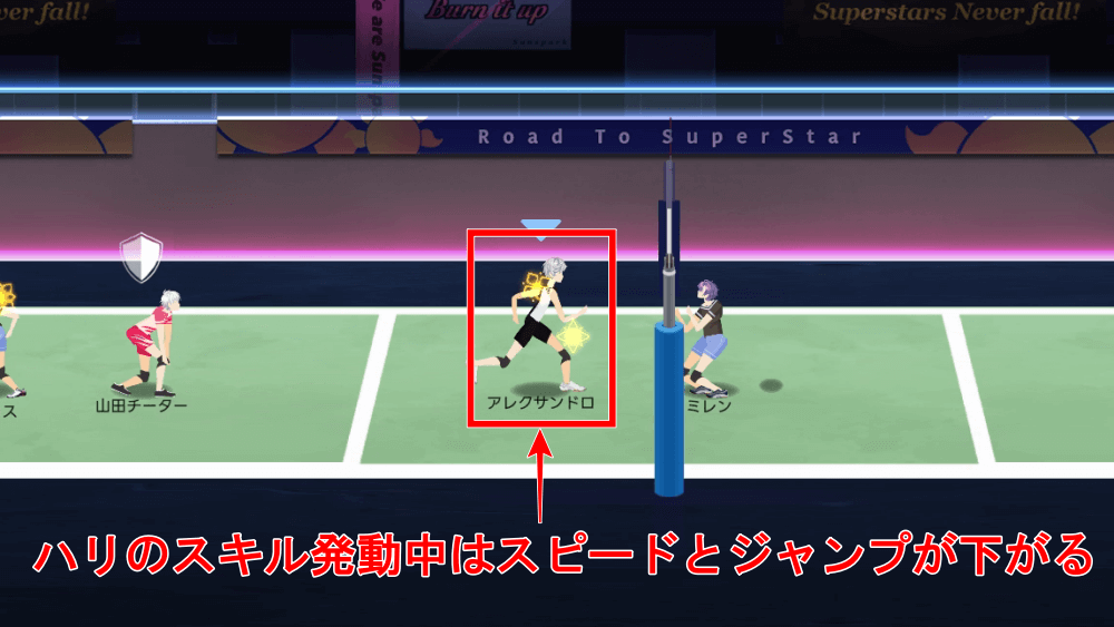 ハリへのスパイクは避ける