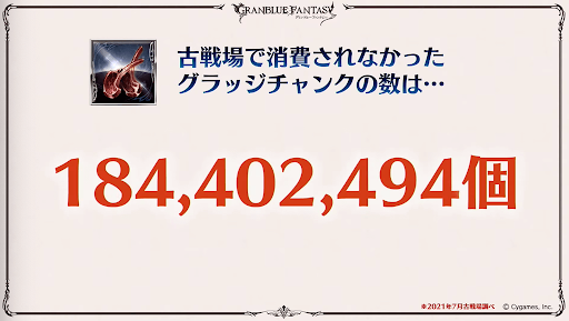 土古戦場で消費されなかったグラッジチャンク数