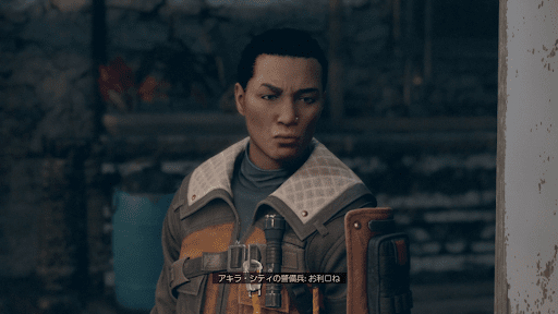 合流した警備兵と話す