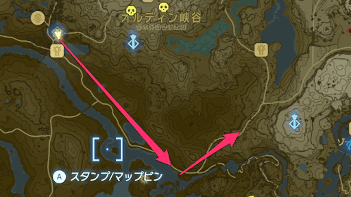 馬宿〜鳥望台のふもと_マップ