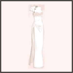 チャイナドレスロング（白）