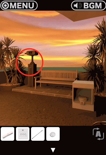 RESORT4黄昏クルーズへの脱出_屋上_双眼鏡を拡大する