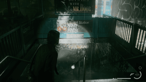 ランプを使って駅の入口を出現させる