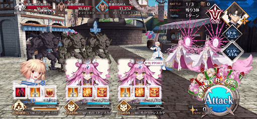 fgo-らぶらぶ鎮圧戦 像の修繕を阻止せよ！_バトル1