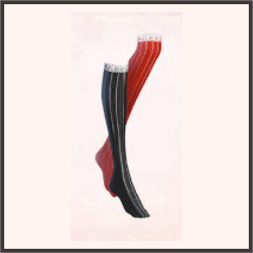 黒赤ハイソックス