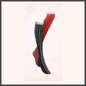 黒赤ハイソックス