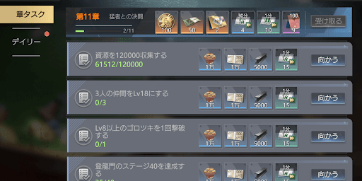 メインストーリーが進められる