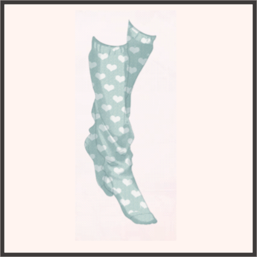 ふわふわ雲ソックス（青）