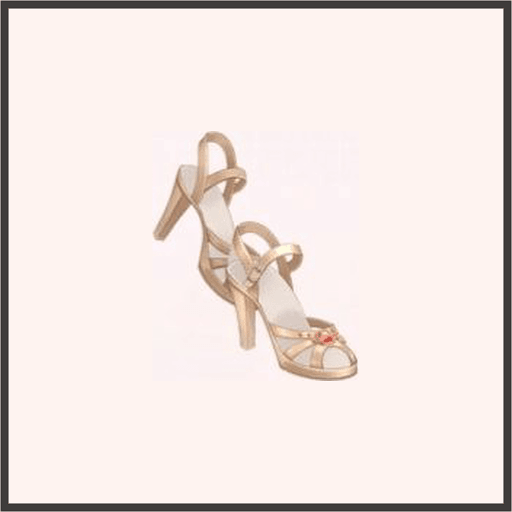 赤ビジューサンダル